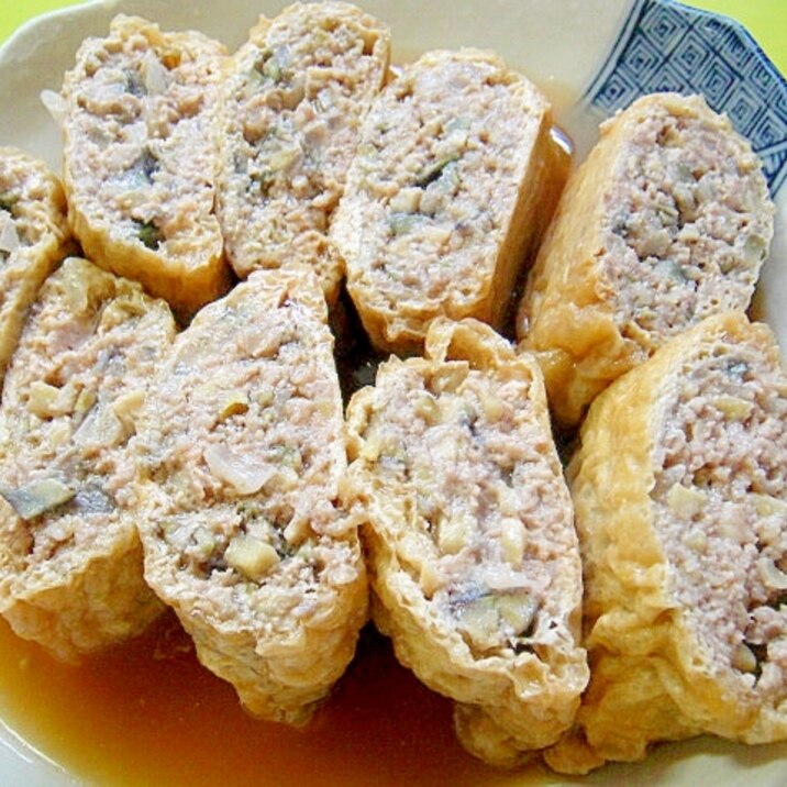 茄子とひき肉の油揚げ詰め煮 レシピ 作り方 By Mint74 楽天レシピ